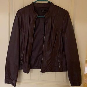 Maroon Leather Jacket